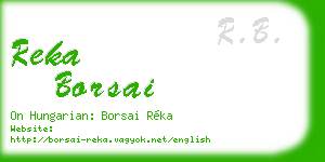 reka borsai business card